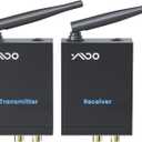 YMOO 2.4Ghz Wireless Audio Transmitter Receiver,192kHz/24bit HiFi Audio,20ms Ultra Low Latency,320ft Long Range RCA Jack Adapter for Speaker/soundbar to TV/PC/CD Player/Computer/Projector