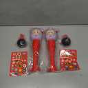 ArtCreativity Light Up Christmas Bubble Wands for Kids (2 Pack), Xmas Gifts for Grandkids, 14" Illuminating Bubble Blower with Thrilling LED & Sound, Goodie Bag Stocking Stuffers for Ages 3+