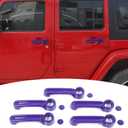 Door Handle Cover & Tailgate Handle Cover Inserts for 2007-2018 Jeep Wrangler JKU 4 Door/ 2008-2012 Jeep Liberty / 2007-2011 Dodge Nitro, Purple