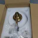 Brushed Antique Brass Bathroom Wall Sconce Vintage Style - G9 Bulb Compatible, Small Hardwired Bathroom Vanity Lighting with Hand-Etched Glass Shades, Easy Mounted for Bedroom Living Room Hallway