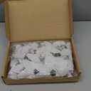 36 Pcs Christmas Glitter Artificial Poinsettia Flowers Xmas Poinsettia Artificial Wedding Flowers Decorations Xmas Tree Ornaments with Clips for Party, 6 Inch, 4 Inch, 3 Inch(Silver and White)