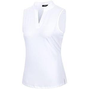 Vidusou Womens Sleeveless V Neck Golf Polo Shirts Large