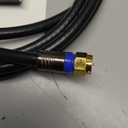 GE RG6 Coaxial Cable, 6 ft. F-Type Connectors, Quad Shielded Coax Cable, 3 GHz Digital, in-Wall Rated, Ideal for TV Antenna, DVR, VCR, Satellite, Cable Box, Home Theater, Black