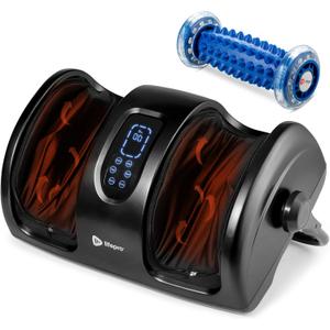 LifePro RelaxaTilt Shiatsu Foot Massager with Heat — 4 Rollers, 3 Speeds & 360° Adjustable Bar Feet and Calf Massage — Electric Foot Massager for Plantar Fasciitis and Circulation