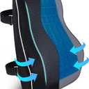 Niceeday Lumbar Support Pillow for Office Chair Car Back Support Pillow, Memory Foam Gaming Chair Desk Chair Back Cushion for Lower Back Pain Relief, Ergonomic Back Rest,Office Home Essentials (Gel Full Back Lumbar Pillow/Black)