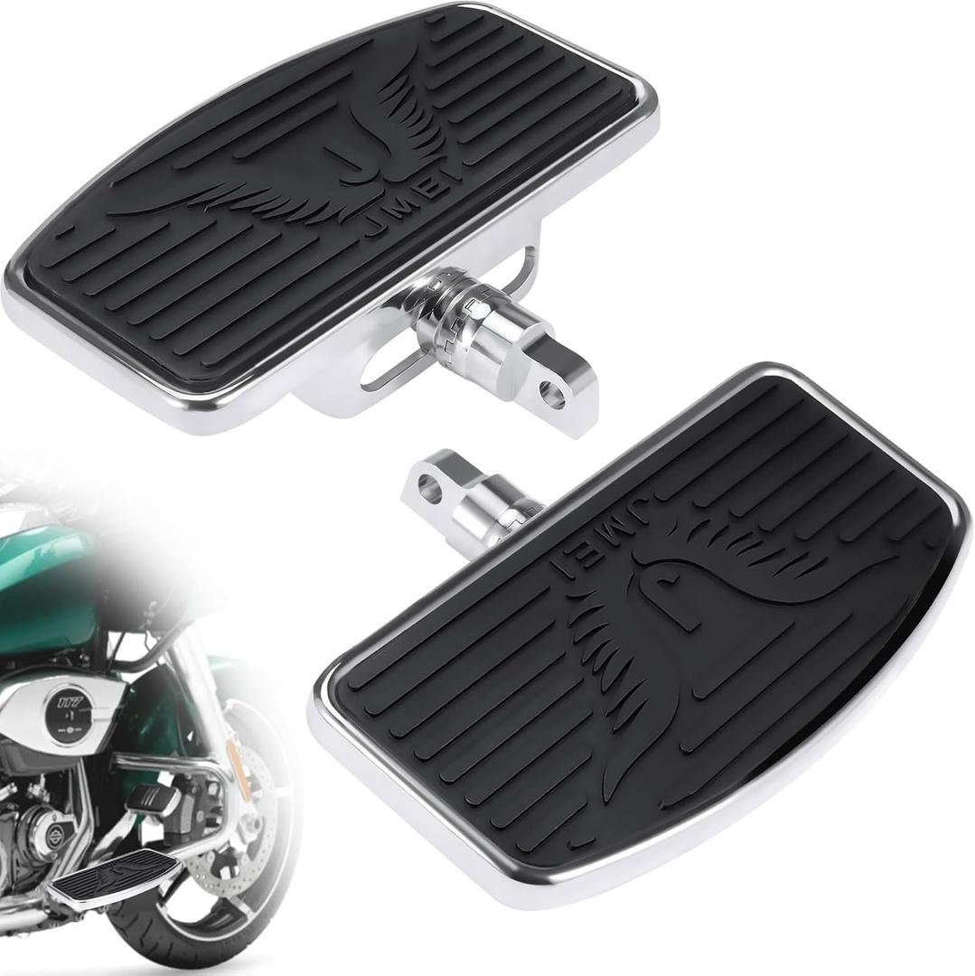 Motorcycle Floorboards for Harley, Rider/Driver/Passenger Footboard Footrest Foot Peg for Harley Davidson Touring Street/Electra/Road/Tri Glide King Sportster XL883 1200 Dyna Softail Trike Accessories (Eagle)