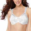 Bali Women's Satin Tracings Minimizer Underwire Bra (42DDD, White)