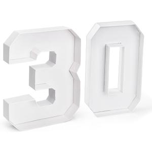 30 Set Cardboard Number for Charcuterie 10.2'' Fillable Tray Charcuterie Paper Box for 30th Birthday Anniversary Party Decorations Chocolate Candy Cupcake Container