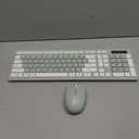 Wireless Keyboard and Mouse Combo, Full-Sized Wireless Keyboard and Adjustable DPI Mouse, 2.4GHz USB Receiver, Silent Keyboard and Mouse for PC, Windows, MAC, Desktop, Laptop (Avocado Green)