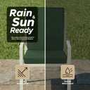Outdoor Chair Cushions, Water-Resistant & Fade-Resistant, Patio Furniture Lawn Dining Chair Seat Replacement with Mid Back, Ties Zipper, Removable Cover, 18 x 16.5 Inch, Set of 4, Olive Green