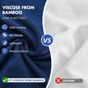 BAMBOO COOL Mens Undershirts Pack, Soft T Shirts for Men, Moisture Wicking Tees, Stretchy Breathable Crew Neck Inner Shirt (Blue, L)