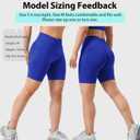 YEOREO SoftHue Women Workout Gym Impact Shorts Hidden Scrunch Butt Lifting 2.5"/3.6"/4.5"/6" Seamless Shorts (Blue, L)
