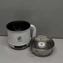 Drizzle Electric Hot Pot Cooker Steamer 1.8L Multifunctional Nonstick Pan Office Dorm Cooking Portable Ramen Cooker Steamer Boil Dry Protection Suitable For Noodle Cooker Eggs StirFrying (Mechanical White)