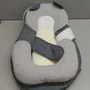 Baby Feeding Pillow, Anti Overflow Feeding Pillow for Reducing Spit-Up, Safety Nursing Pillow, Baby Lounger Reflux Wedge Breastfeeding, Removable top and Bottom (60*40*18 cm, Grey)