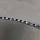 Amazon Essentials Sterling Silver Alternating Stone Prong Set AAA Cubic Zirconia Tennis Bracelet (previously Amazon Collection) (Blue)