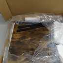 End Table, Industrial Side Table with 2-Tire Storage Shelf, 180LBS Mini Fridge Stand with Adjustable Feet, 18"x18" Wood Night Stand Small Bedside Table with Sturdy Metal Frame for Living Room Bedroom (Rustic Brown 1pc 18inch)