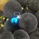 Lavwix 46 Pcs Christmas Flocked Ornaments for Tree Decorations - Velvet Ball Shatterproof Assorted Hangings for Xmas Winter Home Indoor Outdoor Decor Bulk (Black)