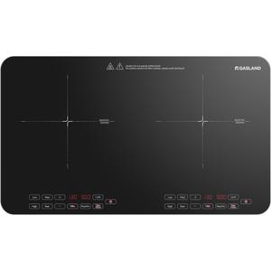GASLAND SwiftChef Double Burner Induction Cooktop, 1800W Induction Countertop with 8 Power Levels, Dual Cooker with Sensor Touch Control, Child Safety Lock & Timer, ETL-certified for Tiny House