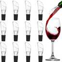 12 Pieces Wine Aerator Pourer Aerating Spout and Decanter for Wine Bottles Improved Flavor, Enhanced Bouquet, Rich Finish and Bubbles, No Drip or Spill