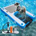 Inflatable Water Ramp for Dogs 60" L x 40" W - Durable PVC Dog Pool Float Ensures Safe and Easy Access for Dogs Up to 220 Pounds, Perfect for Pools, Lakes, and Beaches