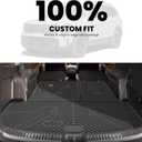 LASFIT Cargo Mat & Backrest Mats for Kia Telluride 2025 2024 2023 2022 2021 2020, All Weather TPE Custom Fit Trunk Mats & Seatback Mats Accessoires for Kia Telluride 2020-2025, Black