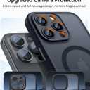 CANSHN Magnetic & Camera Control Compatible with iPhone 16 Pro Max Case, [Full Camera Protection] [Compatible with Magsafe] [Translucent Matte] Shockproof Protective Phone Cover 6.9 Inch - Black