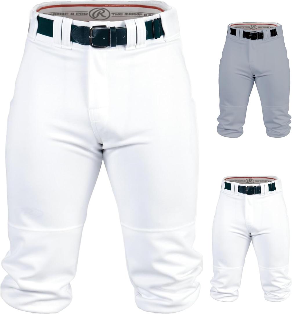 Rawlings | PRO 150 Series Baseball Pants | Knicker Fit | Youth Sizes | Solid | Multiple Colors (X-Large, White)