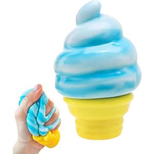 Ice Cream Cone Squishy-Slow Rising Stress Relief Toy, IceCreamSummer Toy. | ice cream cone rising squishy . Portable pocket size, lovely desk decor and ideal summer holiday small gifts for all ages.