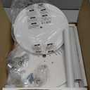 TUTOTAK Tall Round Side Table, Small End Table, Beside Table, Drink Table, Pedestal Side Table, livingroom, White TB01BW065