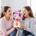 Birthday Cards, Light and Music Happy Birthday Card, Lily and Butterflies, 10 Inch Life Sized Forever Flower Bouquet 3D Pop Up Birthday Gift Card for Women Wife Mom Daughter Sister