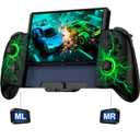 LIFUFUTEE Switch Controllers, Wireless Switch Pro Controller Replacement for Nintendo Switch Controller/OLED, Hall Effect One-Piece Joypad Controller with Programmable/Dual Vibration/Turbo/Wakeup (Black Lightning Stripe)