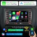 Car Radio for Volkswagen VW Golf MK5 MK6 Jetta Beetle Passat Sharan Tiguan Touran Seat Polo with Wireless Carplay & Android Auto, 7 inch VW Stereo Touch Screen with FM AM Radio (7 inch)