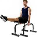 AmazeFan Parallettes Bars, High Steel Push Up Bar Strength Training For Handstands, Calisthenics Bars & Dip Bars, Calisthenic, Push Up Stands Handle for Floor Workouts Calisthenics Equipment  (12in, Black)