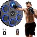 OUNAN Music Boxing Machine Home Wall Mount Music Boxer, Electronic Smart Focus Agility Training Digital Boxing Wall Target Punching Pads Suitable for Kids and Adults（Black）