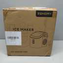 EUHOMY Ice Maker Countertop, 9 Cubes Ready in 6 Mins, 26lbs/24H, Self-Cleaning, Portable Ice Maker Machine with Carry Handle, Basket and Scoop, 2 Sizes of Bullet Ice for Home, Kitchen, Office