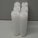 Set of 6 Inverted Condiment Squeeze Bottles 16 oz  Upgraded Design with Added Sealing Gaskets, Self-Closing Valve, Easy-to-Fill Clear Bottles for Sauces, Dressings, Ketchup, Mustard for Everyday Use