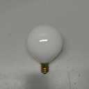 KOR (Pack of 10) G16.5 White Finsh Decorative (E12) Candelabra Base Globe Shape Incandescent 120V G16 1/2 Light Bulbs, Size: 25W - 120V