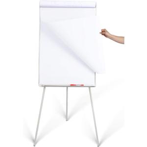 Whiteboard Easel 36" x 24" Height Adjustable, Magnetic Dry Erase Board with Tripod Stand, Portable Presentation Easel Includes Flip Chart Paper Pad (25 Sheets), Magnets & Eraser
