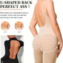 Irisnaya Shapewear Bodysuit for Women Tummy Control Backless Low Back Body Suits for Womens Full Body Shaper Body Suit (Beige, M)