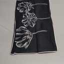 Sunkifover Decorative Lumbar Pillow Cover 12x20 Inch Black and White Cotton Embroidery Flower Throw Pillowcase Cushion Cover for Bed Bedroom, Living Room, Sofa