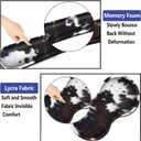 Keyboard Wrist Rest and Mouse Wrist Rest Support Padded Memory Foam Set, Durable Non-Slip Base for Computer Laptop Office Accessories,Ergonomic Mouse Pad Cute Cowhide Brown Black Cow