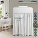 Premium Microfiber College Dorm Room Bed Skirt Twin XL 39" x 80", Extended 36" Drop, Split Corner Dust Ruffle, Wrinkle Resistant Durable Easy Care, White Solid