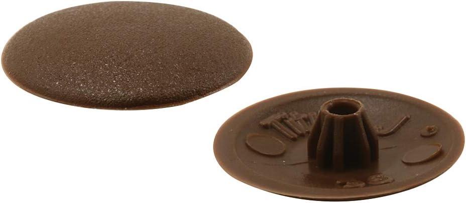 Prime-Line EP 16045 Screw Cap Cover, Plastic Construction, Brown in Color (12 Pack)