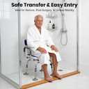 360 Swivel Shower Chair for Inside Shower, Rotating Shower Chair, Swiveling Shower Chair for Elderly and Disabled with Cold-Proof Pads, Support 400lbs,Tools-Free Assemble