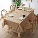 Smiry Rectangle Table Cloth, Waterproof Heavy Duty Vinyl Tablecloths, Wipeable Washable Table Cover for Kitchen and Dining Room (Brown, 60" X 84")