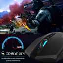 TECKNET Wireless Mouse-USB Ergonomic Optical Cordless Mouse with 8 Buttons,12-Month Battery Life,4800 DPI Optical Tracking,High-Precision 5 Adjustable DPI for PC/Mac/Laptop