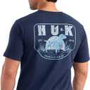 HUK Men's Pocket Tee, Comfortable Performance Fishing Short Sleeve T-Shirt with Chest Pocket (X-Large, Naval Academy)