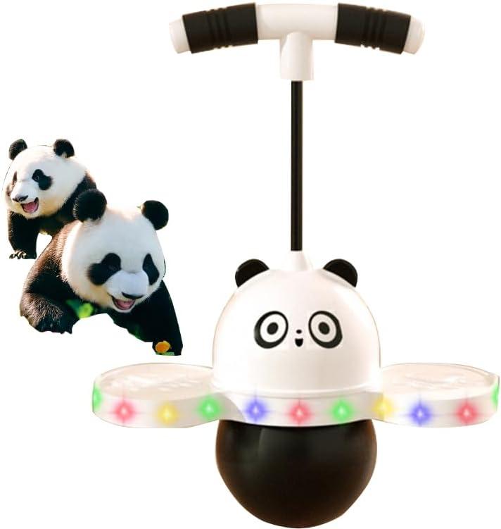 Panda Pogo Ball with Colorful Light Toys Gifts for Boys Girls Ages 5, 6, 7, 8, 9, 10 up to 150 lbs, Balance Board Jumper Birthday Gifts for Kids Back to School