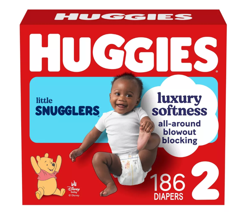 Huggies Little Snugglers Diapers Size 2, 64 Count Blowout Protection, Leakproof Protection, Luxury Softness, FastAbsorb System, Hypoallergenic, Fragrance Free, pack of 3