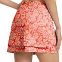Skort for Women High Waisted Tennis Skirt with Built-in Shorts,Ruffle Athletic Golf Skort for Wommen with Pockets, L